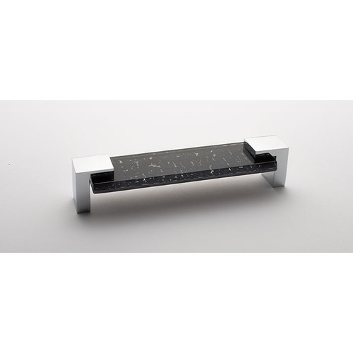 Sietto P-1202-PC Affinity 6 Pull - Slate Gray with Polished Chrome Base