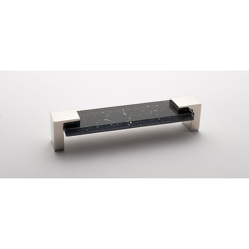 Sietto P-1202-PN Affinity 6 Pull, Slate Gray with Polished Nickel Base