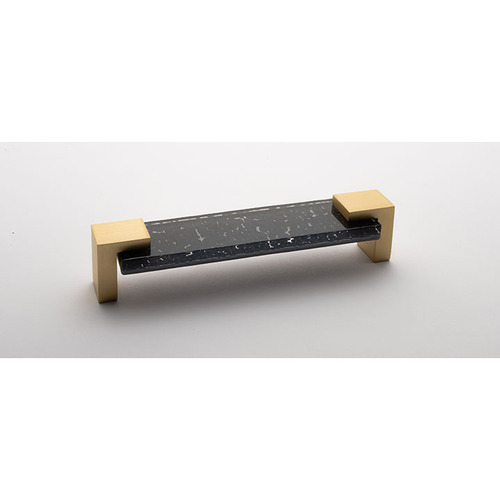 Sietto P-1202-SB Affinity 6 Pull, Slate Gray with Satin Brass Base