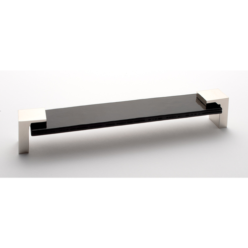 Sietto P-1203-8-PN Affinity 8 Black Pull with Polished Nickel Base