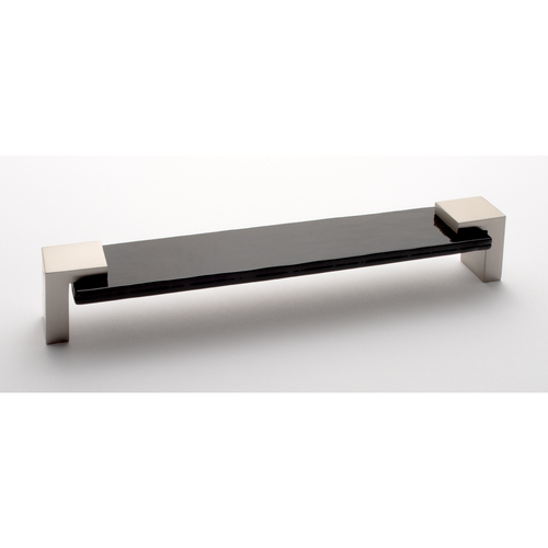 Sietto P-1203-8-SN Affinity 8 Black Pull with Satin Nickel Base