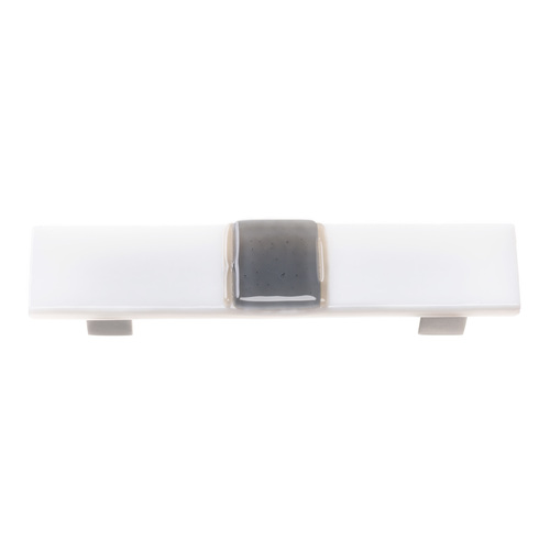 Sietto P-1500-SN Bandwidth White Pull with Satin Nickel Finish