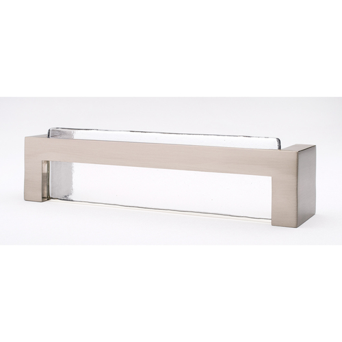 Sietto P-1800-SN Skyline Clear Pull with Satin Nickel Base