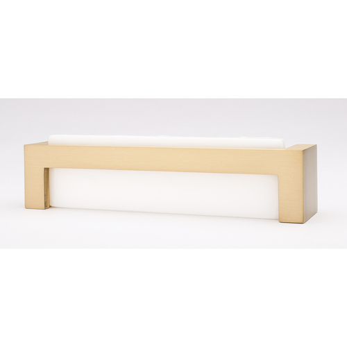 Sietto P-1801-SB Skyline White Pull with Satin Brass Base