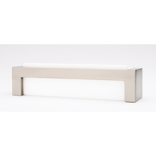 Sietto P-1801-SN Skyline White Pull with Satin Nickel Base