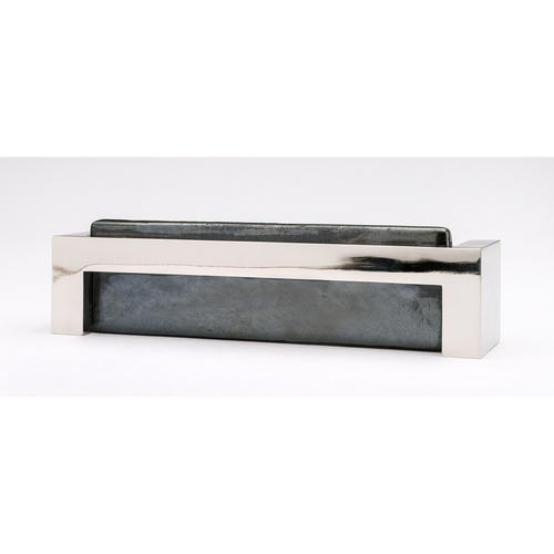 Sietto P-1802-PN Skyline Irid Black Pull with Polished Nickel Base