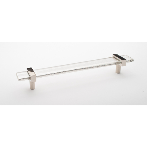 Sietto P-1900-9-PN Adjustable Clear Pull with Polished Nickel Base