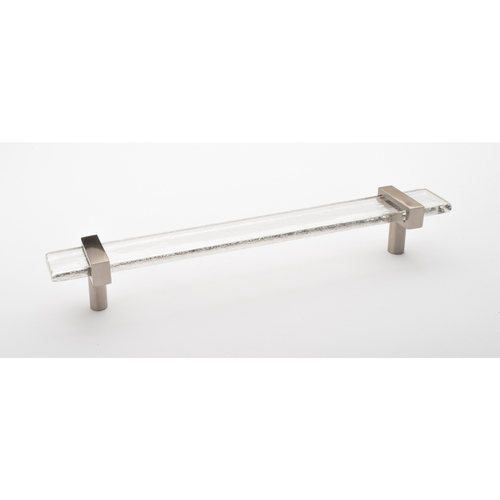 Sietto P-1900-9-SN Adjustable Clear Pull with Satin Nickel Base