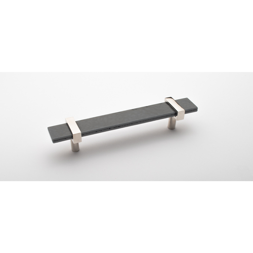 Sietto P-1902-7-PN Adjustable Slate Gray Pull with Polished Nickel Base