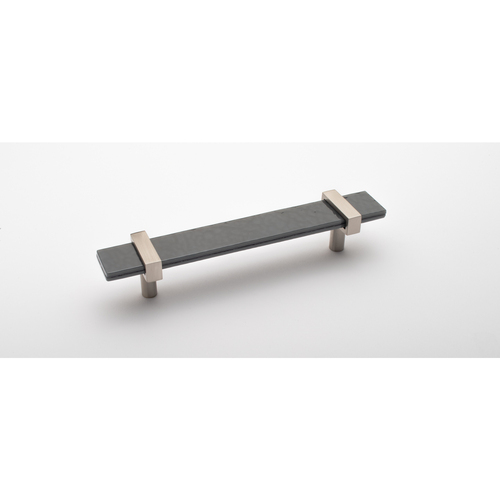 Sietto P-1902-7-SN Adjustable Slate Gray Pull with Satin Nickel Base