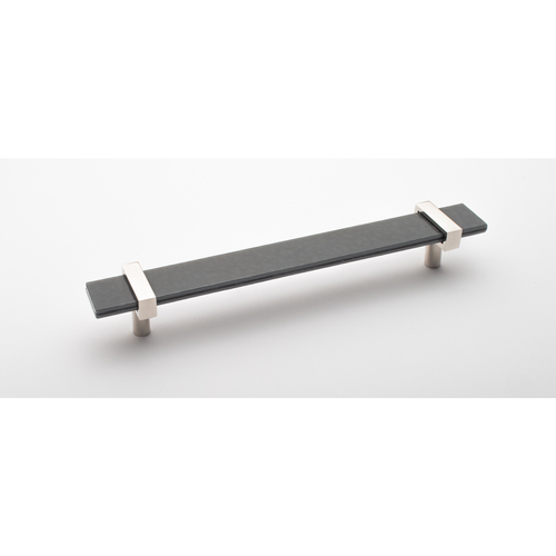 Sietto P-1902-9-PN Slate Gray Adjustable Pull with Polished Nickel Base
