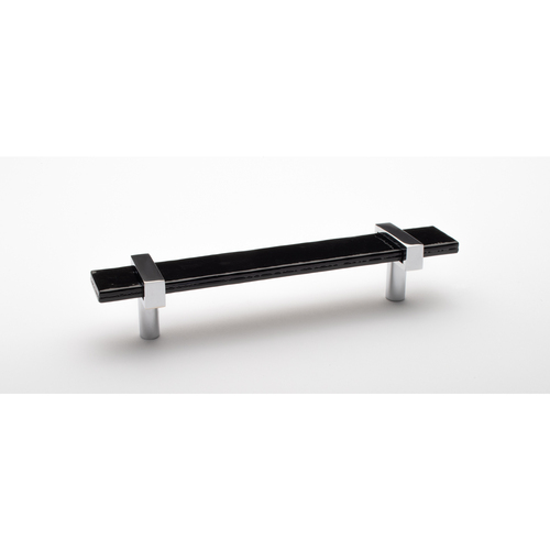 Sietto P-1903-7-PC Adjustable Black Pull with Polished Chrome Base