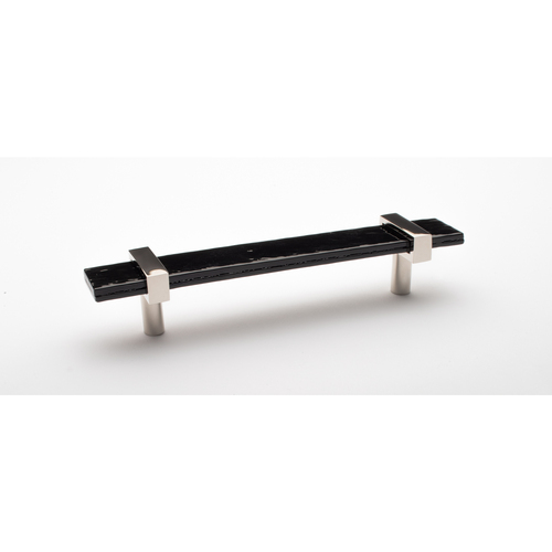 Sietto P-1903-7-PN Adjustable Black Pull with Polished Nickel Base