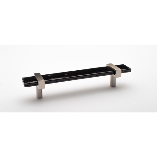 Sietto P-1903-7-SN Adjustable Black Pull with Satin Nickel Base