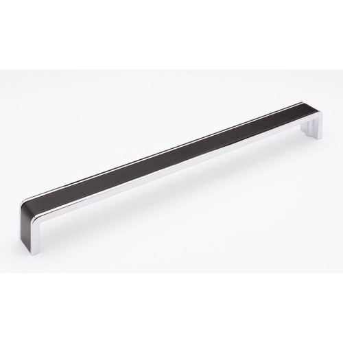 Sietto P-2000-12-MB-PC Fusion 12 Matte Black Pull with Polished Chrome