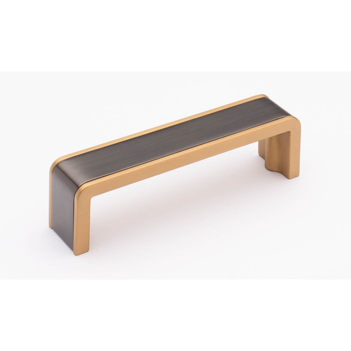 Sietto P-2000-4-G-SB Fusion 4 Gunmetal Pull with Satin Brass