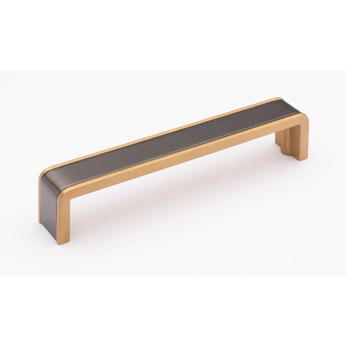 Sietto P-2000-6-G-SB Fusion 6 Gunmetal Pull with Satin Brass Accent