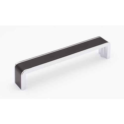 Sietto P-2000-6-MB-PC Fusion 6 Matte Black Pull with Polished Chrome