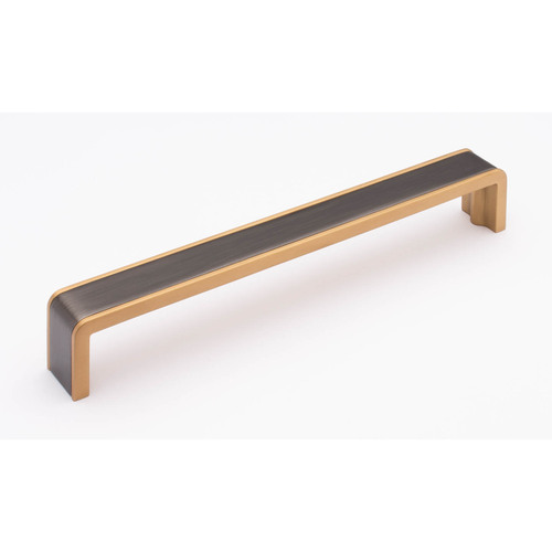 Sietto P-2000-8-G-SB Fusion 8 Gunmetal Pull with Satin Brass Accents