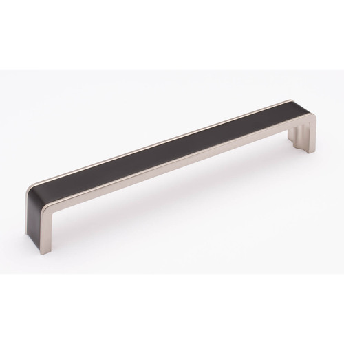 Sietto P-2000-8-MB-SN Fusion 8 Matte Black Pull with Satin Nickel Accent