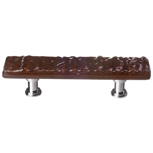 Sietto P-209-SN Glacier Woodland Brown Pull with Satin Nickel Base