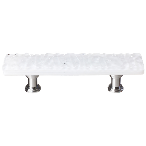Sietto P-212-PC Glacier White Pull with Polished Chrome Base