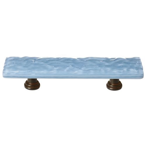 Sietto P-215-ORB Glacier Powder Blue Pull with Oil-Rubbed Bronze Base