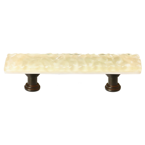 Sietto P-222-ORB Glacier Pale Yellow Pull with Oil-Rubbed Bronze Base