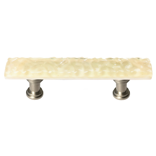 Sietto P-222-SN Glacier Pale Yellow Pull with Satin Nickel Base