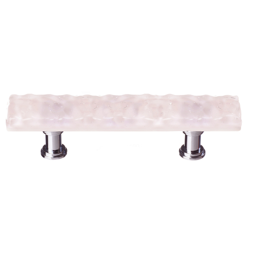Sietto P-228-PC Glacier Rose Pull with Polished Chrome Base