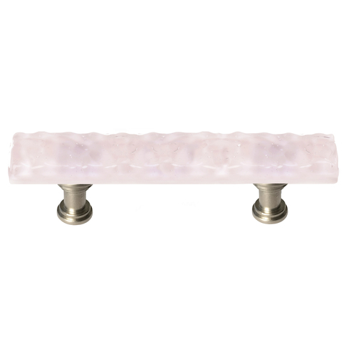 Sietto P-228-SN Glacier Rose Pull with Satin Nickel Base