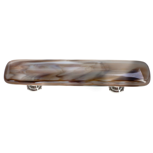 Sietto P-305-PC Cirrus White Brown Pull with Polished Chrome Base