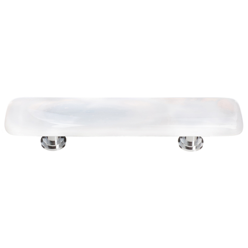Sietto P-400-PC Cirrus White Pull with Polished Chrome Base