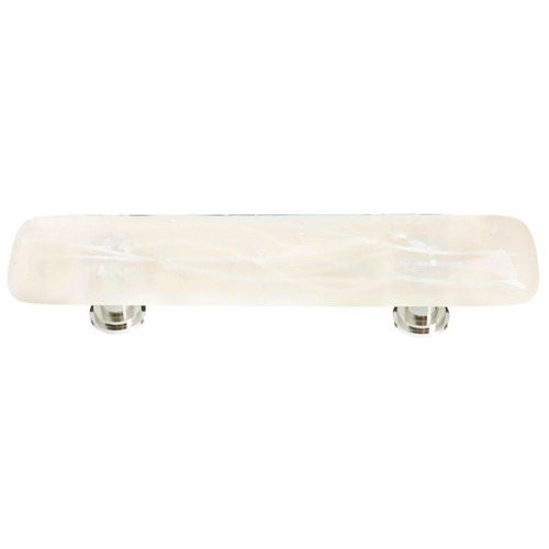Sietto P-500-SN Cirrus Vanilla White Mardi Gras Pull with Satin Nickel Base