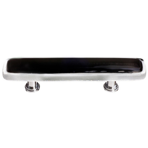 Sietto P-700-SN Reflective Black Pull with Satin Nickel Base