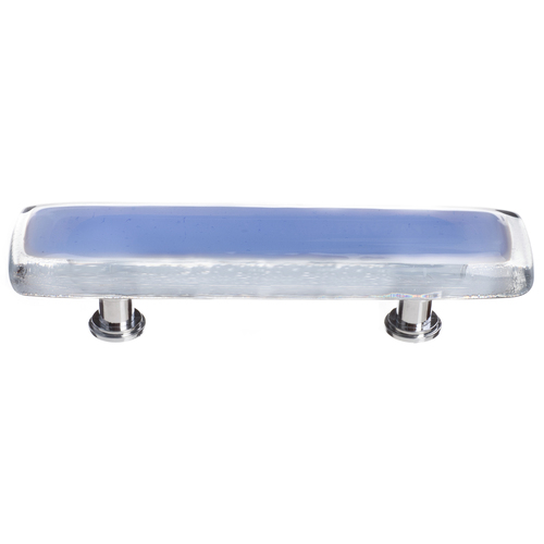 Sietto P-704-PC Sky Blue Reflective Pull with Polished Chrome Base