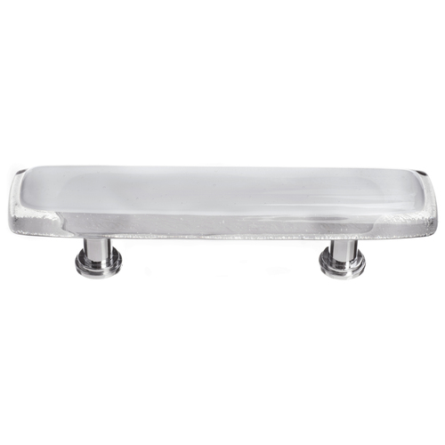 Sietto P-710-PC Blue-Gray Reflective Pull with Polished Chrome Base