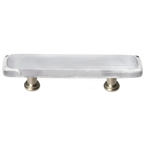Sietto P-710-SN Blue-Gray Reflective Pull with Satin Nickel Base