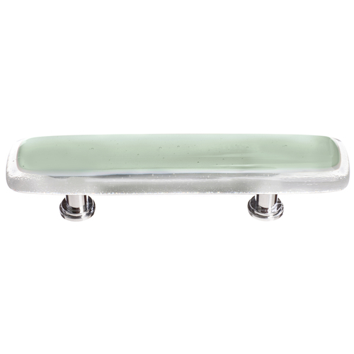 Sietto P-712-PC Spruce Green Pull with Polished Chrome Base