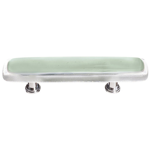 Sietto P-712-SN Spruce Green Reflective Pull with Satin Nickel Base