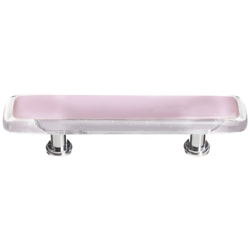 Sietto P-717-PC Pink Reflective Pull with Polished Chrome Base