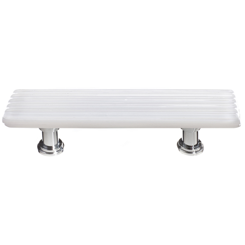 Sietto P-800-PC Reed White Pull with Polished Chrome Base