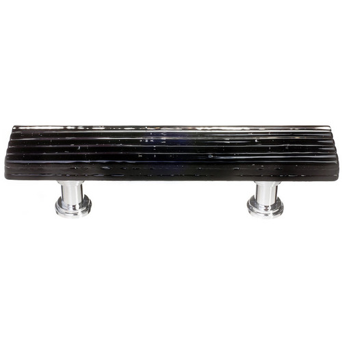 Sietto P-802-ORB Reed Black Pull with Oil-Rubbed Bronze Base