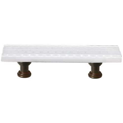 Sietto P-900-ORB Honeycomb White Pull with Oil-Rubbed Bronze Base