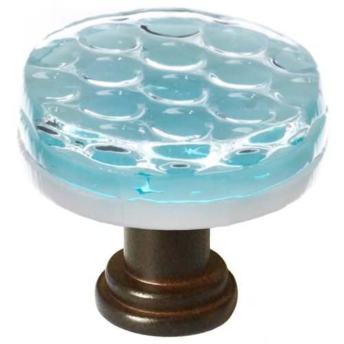 Sietto R-901-ORB Aqua Honeycomb Round Knob with Oil-Rubbed Bronze Base