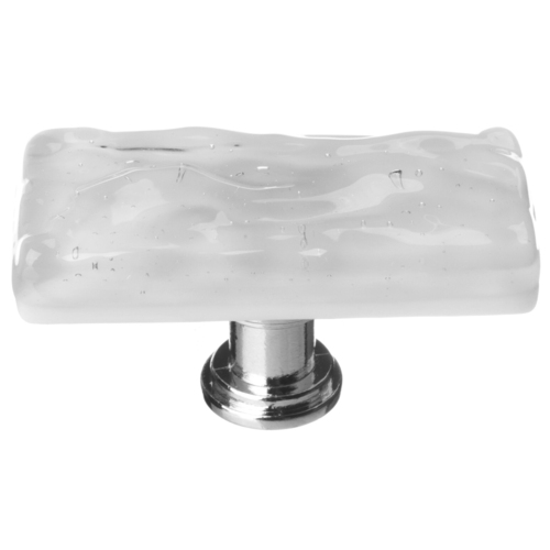 Sietto SLK-204-PC Glacier Blue-Gray Long Knob with Polished Chrome Base