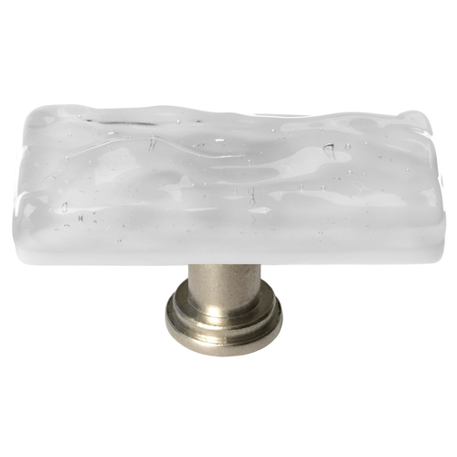 Sietto SLK-204-SN Glacier Blue-Gray Long Knob with Satin Nickel Base