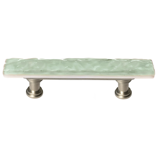 Sietto SP-201-SN Glacier Spruce Green Pull with Satin Nickel Base