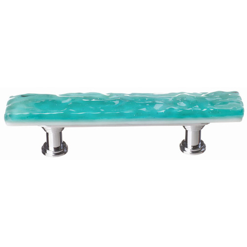 Sietto SP-207-SN Skinny Glacier Aqua Pull with Satin Nickel Base