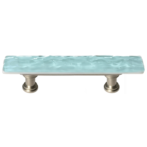 Sietto SP-208-SN Skinny Glacier Aqua Pull with Satin Nickel Base